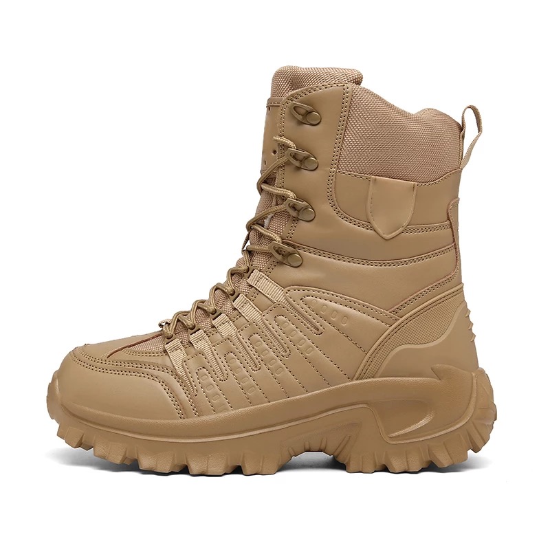 Tactical Hiking Military Boots Shoes Sale for Men (Tan)
