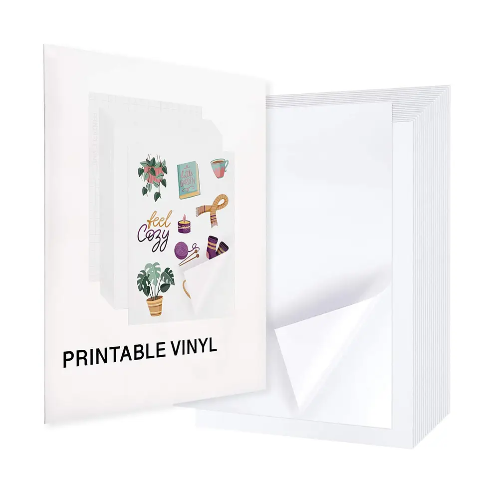 A4 Printable Waterproof White Clear Glossy/Matte Vinyl Paper (imported per pack of 100 MOQ 16000 SHEETS).
