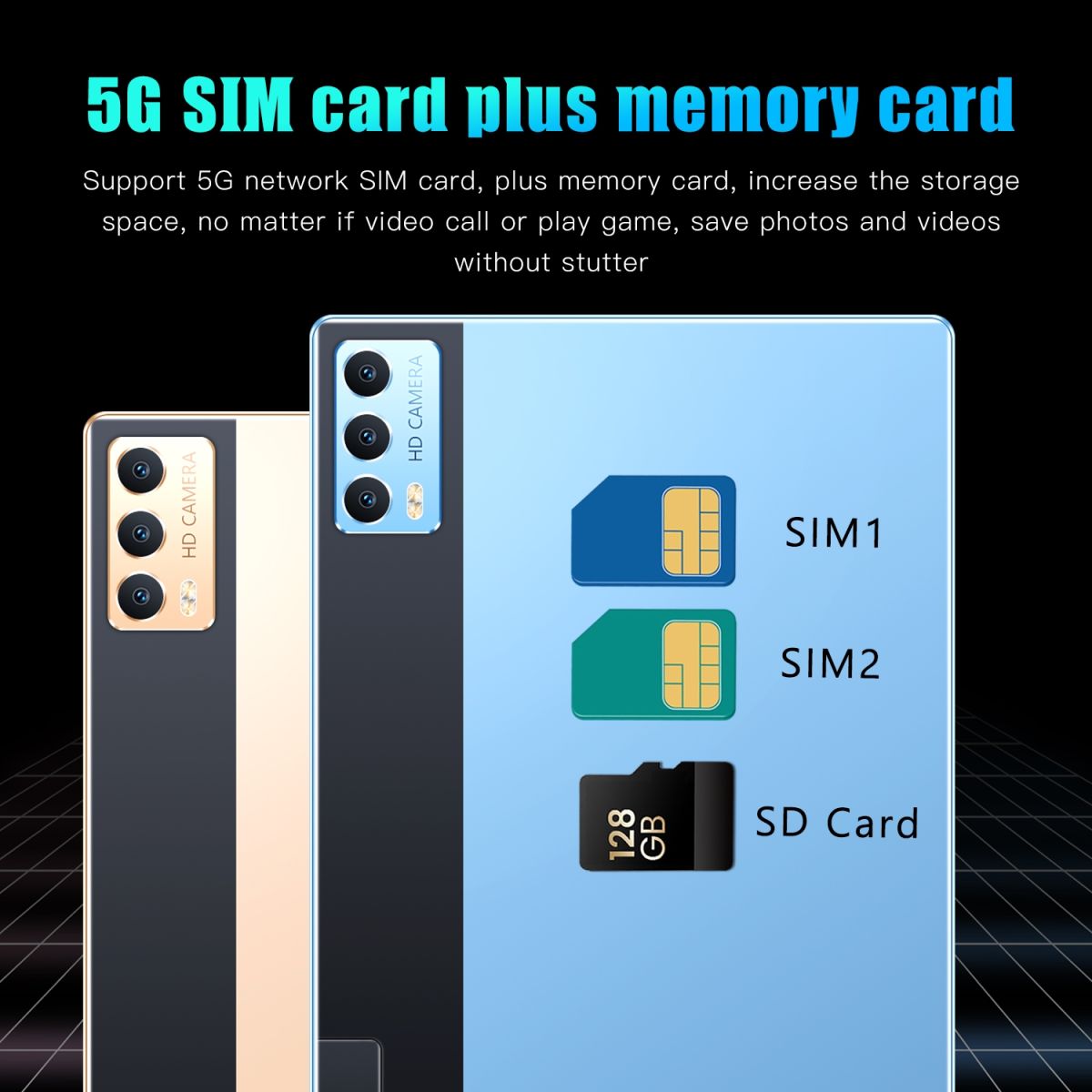 5G Dual Sim 10.1 Android Tablet With 6GB ram 128GB storage (imported airfreight)