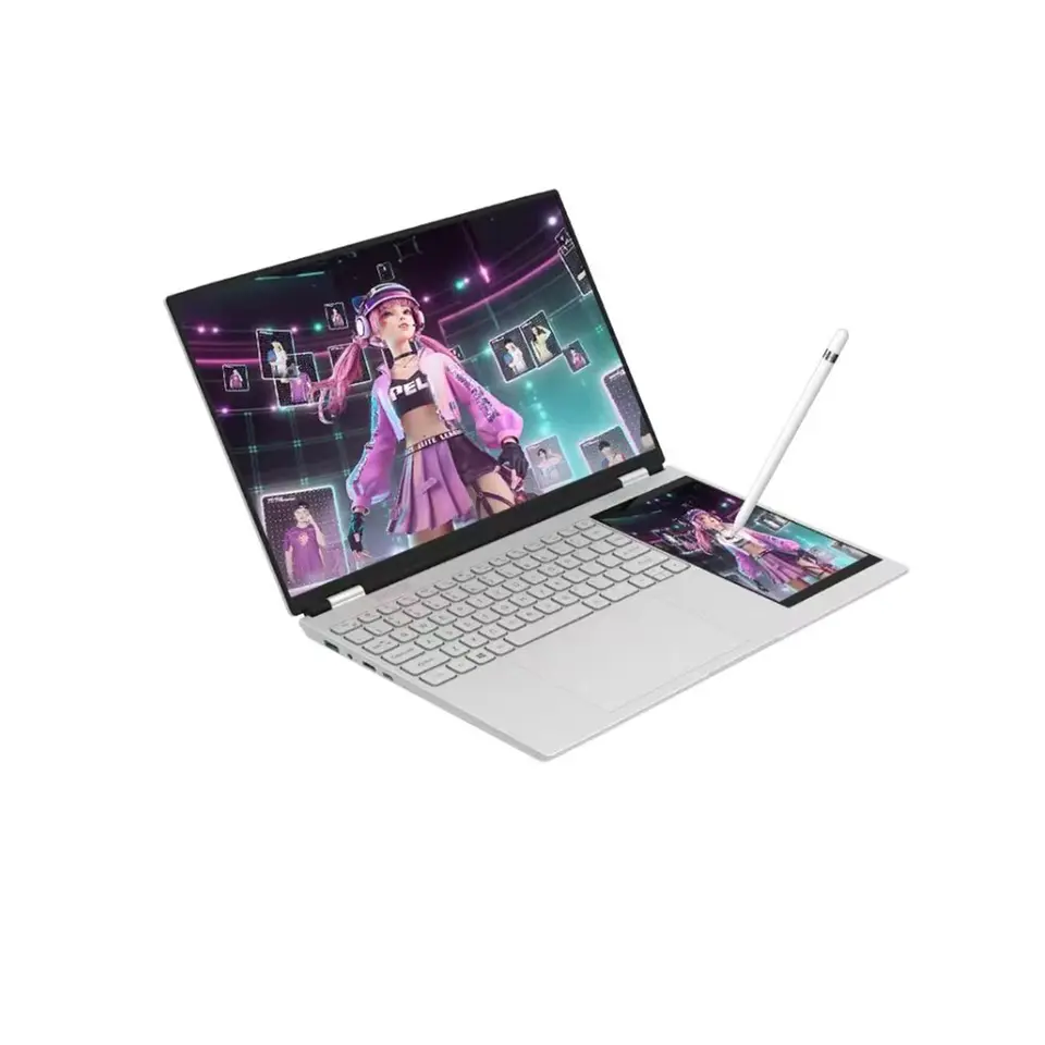 2024 Dual screen Laptop 15.6'' IPS Display +7'' Touch Screen with 16GB ram 512GB SSD ex vat
