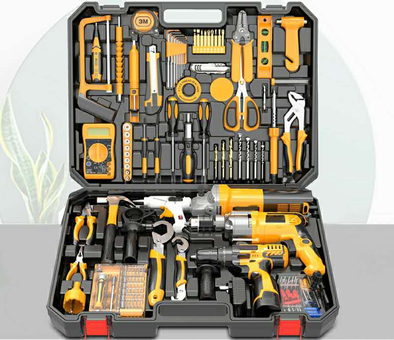 2021 Lithium Battery Power Tools Combo Set Cordless Electric Tools Box (imported)