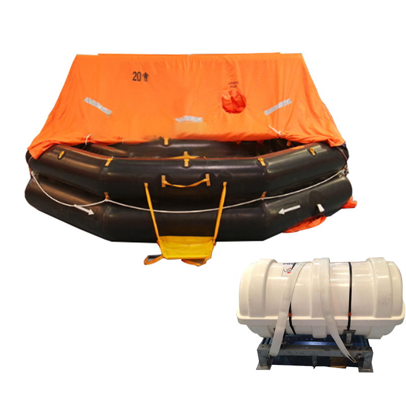 Imported 20 Persons SOLAS Approved a Pack Throw Over Board Inflatable Life Raft (ex vat)