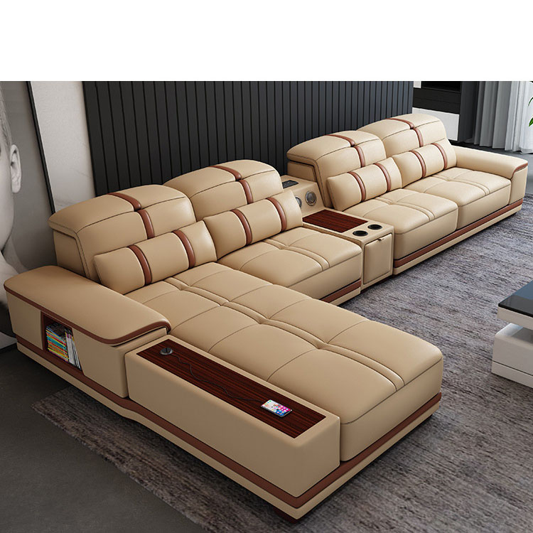 Modern Sofa Set Furniture Led Black Contemporary Electric Recliner Long Massager Corner Luxury Velvet Nordic Living Room couch (imported)