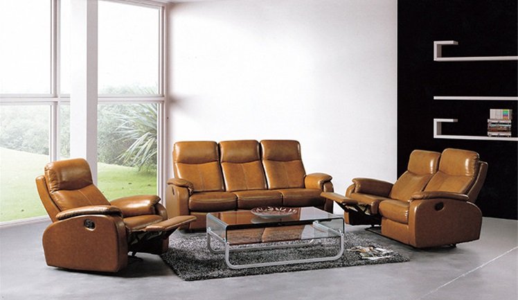3 set Electric Recliner Genuine Leather Sofa (imported)