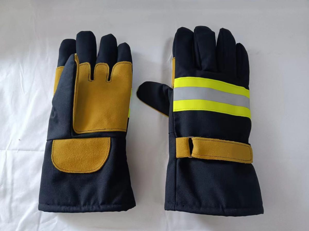 Imported NOMEX Cowhide Aramid Flame Retardant Wear-Resistant Waterproof Fireman Firefighting Rescue Gloves (ex vat)